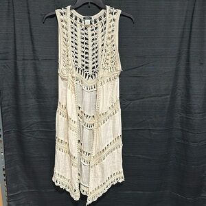 Vivid Crochet pattern Boho vest‎ / Bikini Cover // Swimsuit Cover / L /Box 14-22